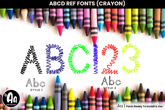 Abcd Ref Scribble Crayon: A Playful Display Font for Engaging Web Experiences