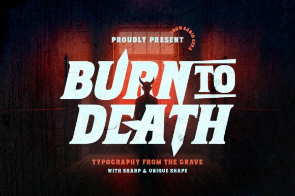 Burntodeath Regular: A Sharp Display Typeface for Creative Brands