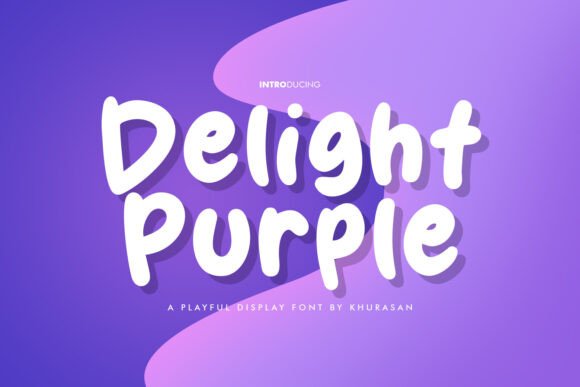 Delight Purple: A Modern Display Typeface for Creative Makers