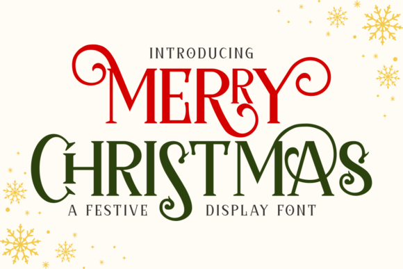 Merrychristmas Regular: The Perfect Display Font for Holiday Editorial Design