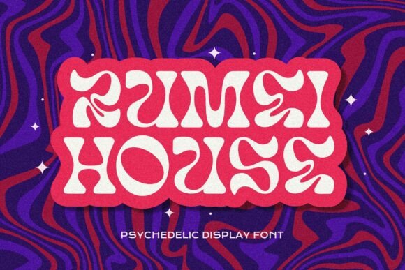Rumei House: A Psychedelic Display Font for Retro Web Design